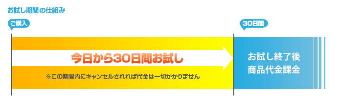 ３０日間無料お試し